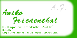 aniko friedenthal business card